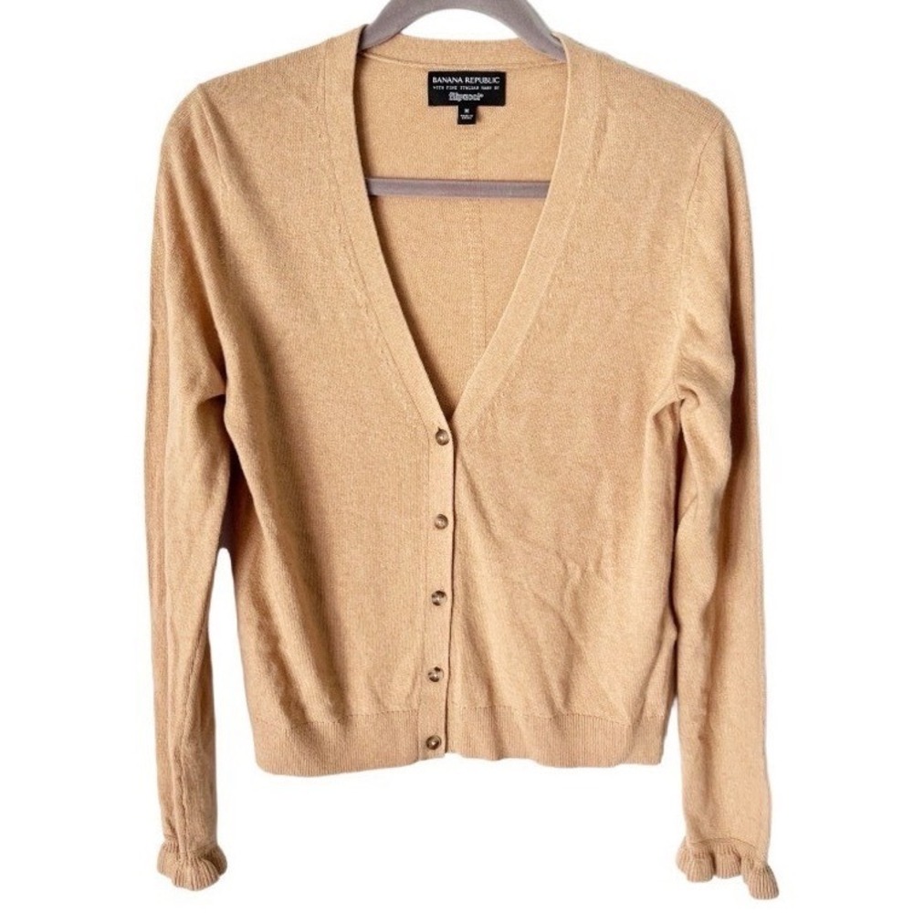 Banana Republic Filpucci Merino Wool Cashmere Cardigan Size Medium Old Money